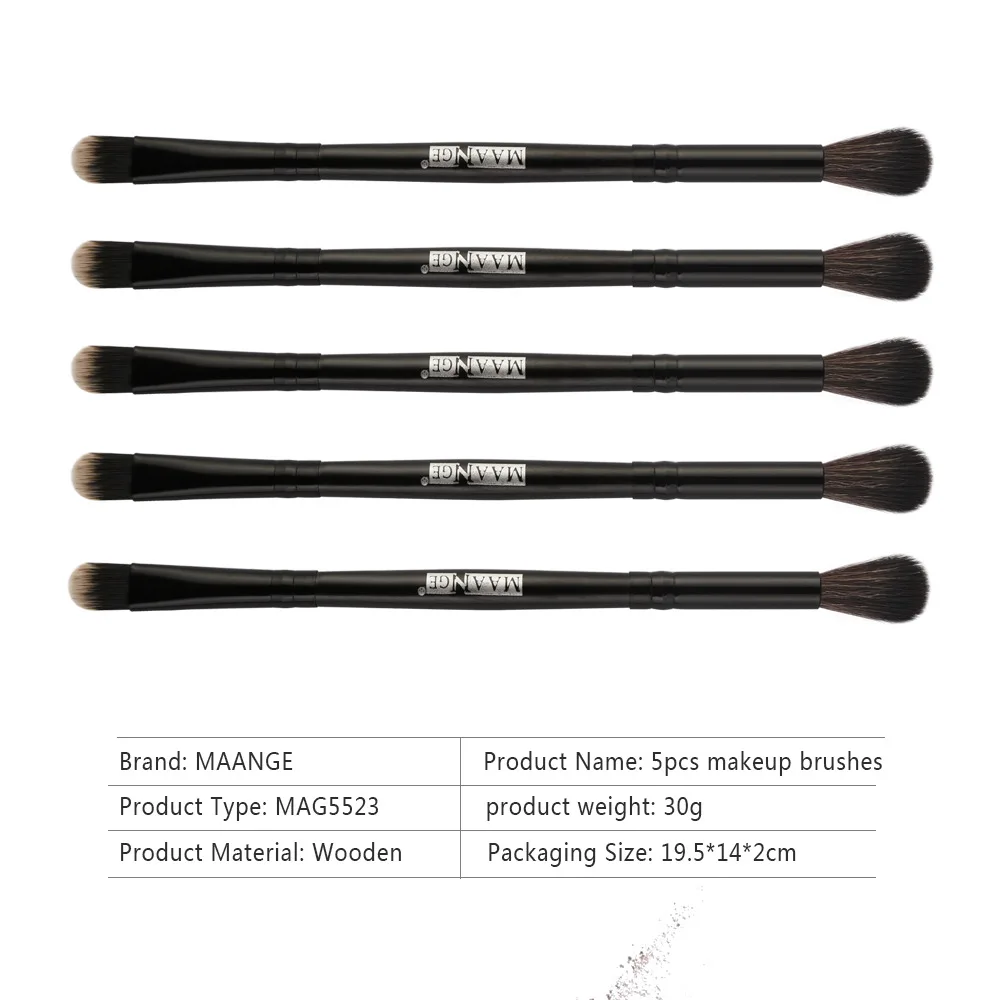 Hot Selling MAANGE Double Head Eye Shadow Makeup Brush Cosmetic Tool Gift for Women Eyeshadow Brushes Wholesale Hot Selling MAANGE Double Head Eye Shadow Makeup Brush Cosmetic Tool Gift for Women Eyeshadow Brushes Wholesale