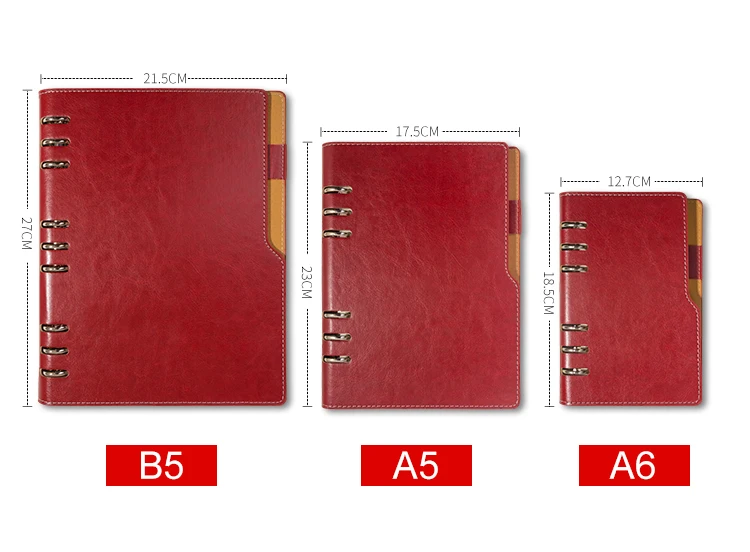 a6 binder planner b5 a5 espiral botebook