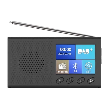 

ABKT-DAB Radio with 2.4 Inch Color LCD Sn Rechargeable Handheld Digital FM DAB MP3 Player Digital Tuner Broadcast