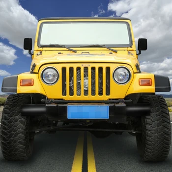 

Exterior Headlight Bracket Metal Round Base Ring For Jeep Wrangler TJ 1997-2006
