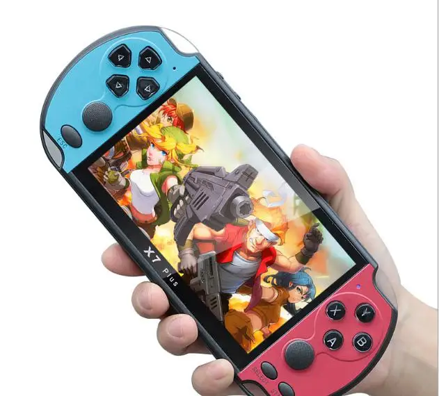 

New color 5.1 inch display X7 Plus handle game console retro chilren game system built in 8G for GBA dual joystick video game
