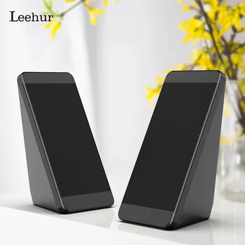 

Leehur Mini Speaker 1 Pair USB 3.5MM Wired Desktop Computer Speakers for Notebook Tablet Laptop Phones Multimedia Loudspeaker