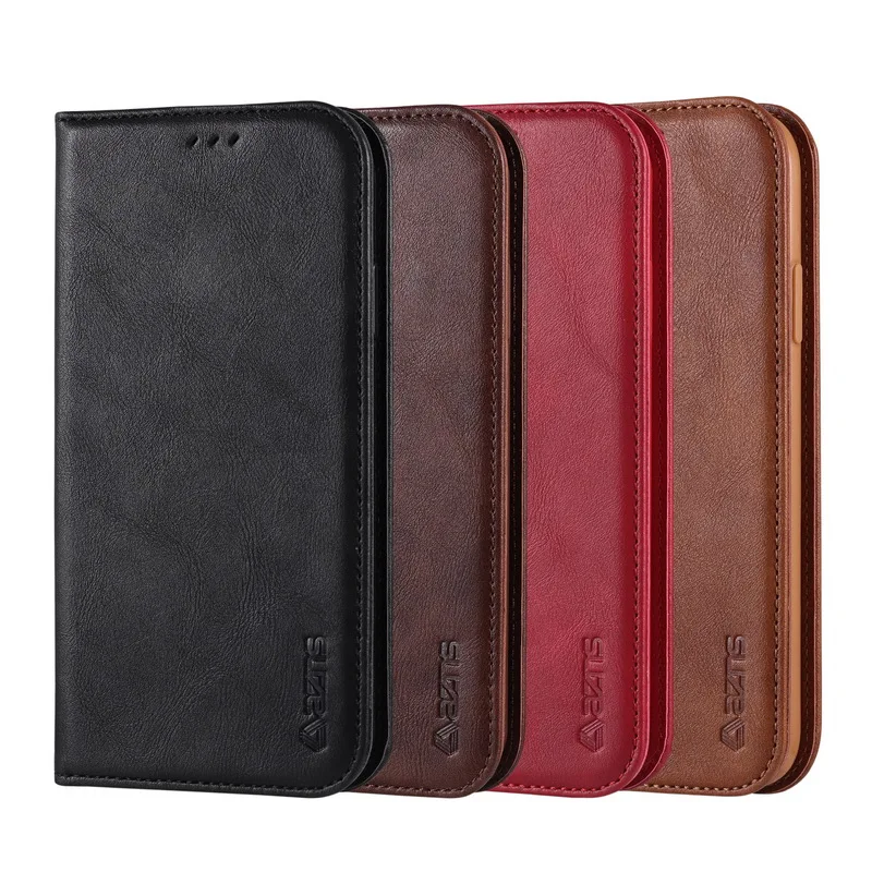 

For iPhone 11 Pro XS Max XR 7 8 Plus Leather Magnetic Card Slot Flip Case Cover For Redmi 6A 6 Pro note 5 6 Pro Huawei P30 Pro