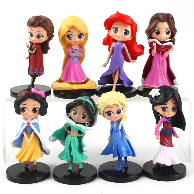 lokaal transactie Regulatie 8 Stks/set 10Cm Disney Prinses Q Posket Figuur Speelgoed Aladdin  Doornroosje Assepoester Sneeuwwitje Mermaid Sofia Pvc Model pop -  AliExpress Speelgoed & Hobbies