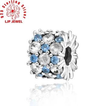 

2019 New 925 Sterling Silver Blue & Clear Sparking Charm fit Original Bracelets Women DIY Jewelry