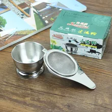 [GRANDNESS] Липин Нержавеющая сталь сетчатый фильтр для чая и подставка Болинг Нержавеющая сталь