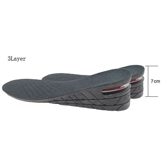 3-9cm Height Increase Insole With Air Cushion Height Lift Taller Support Absorbant Foot Pad Adjustable Cut Shoe Heel Insert Full pad Height 7cm