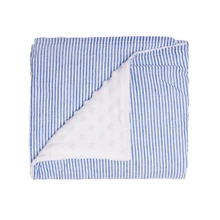 Розовый seersuck детское одеяло с ямочками в горошек, seersuck темно-синий Minky одеяло для ребенка DOM109166