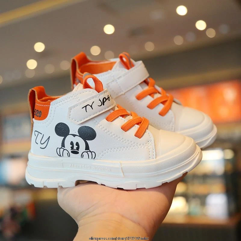 Original Disney Children Casual Shoes Boys Girl Sneakers Spring Kids Sports Shoes New Baby Mickey Mouse Breathable Soft Running sports shoes kids sneakers kids shoes
