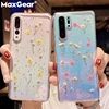 Pressed Real Dried Flower Glitter Clear Case For Xiaomi Red Mi 10 Pro A3 Redmi Note 8 7 Pro 7A 8T K30 Transparent TPU Soft Cover ► Photo 1/6