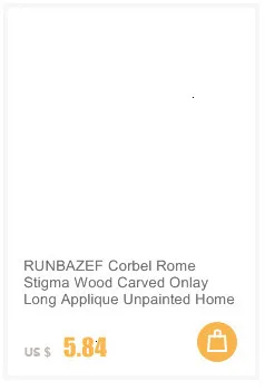 RUNBAZEF Wood Applique Onlay Wood Decal Modern Ornamental European Decoration Rose Crown Leaves Wooden Corner Home Figurines NEW