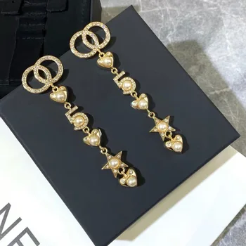 

CC earring Korean vintage Gothic pendientes luxury brand designer fashion jewelry for women gift