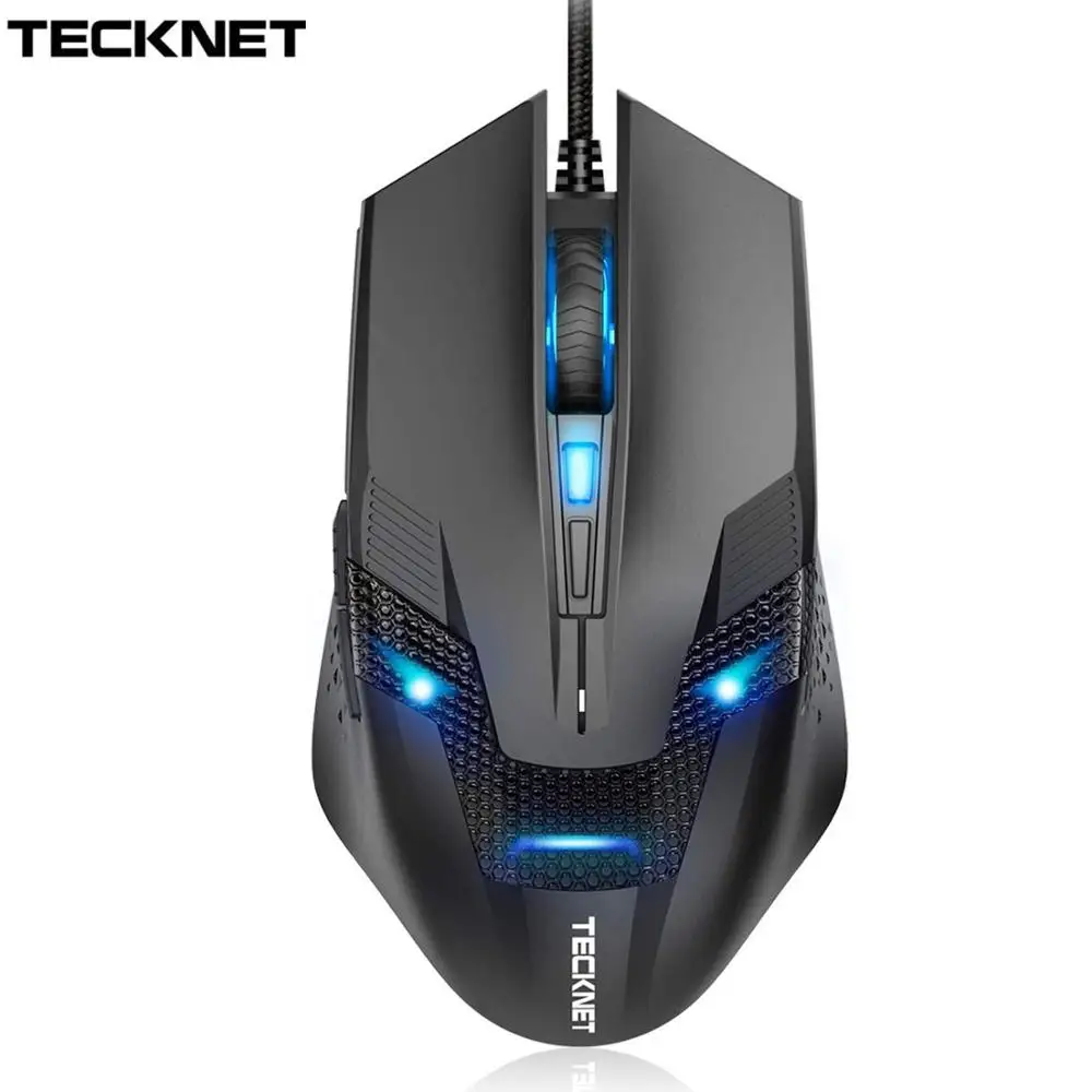 TeckNet Raptor игровая мышь эргономичные мыши 2000 dpi 6 кнопок оптическая компьютерная мышь E-Sports USB PC мышь для компьютера ноутбук ПК