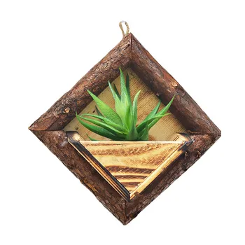 

Wall-mounted Flower Basket Small/Large Handmade Garden Basket Pot Wooden Flower Nest Hanging Flowerpot Container Home Storage