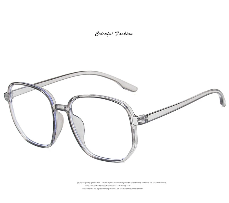 Fashion Transparent Computer Glasses Frame Women Men Anti Blue Light Square Eyewear Blocking Glasses Spectacle Eyeglasses Trend (8)