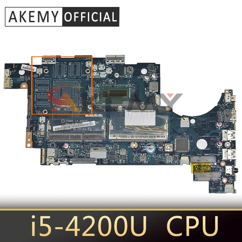 Материнская плата Akemy для ноутбука ACER Aspire R7-572 Intel Core i5-4200U LA-A021P SR170 DDR3 | Компьютеры и