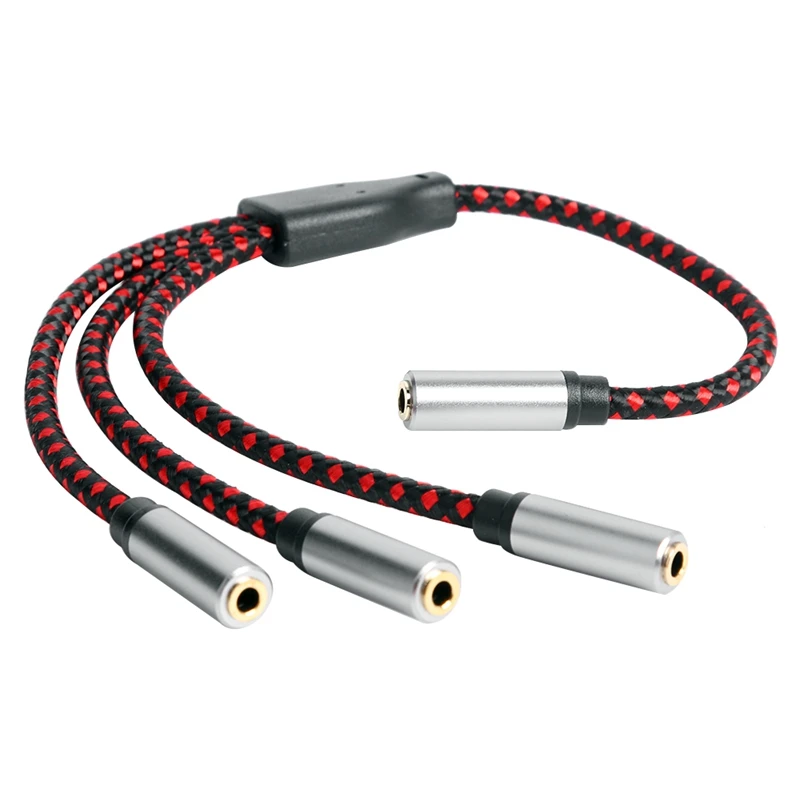 o Splitter Cable 3.5mm Female to 3-Port Stereo Jack Auxiliary for Speakers Smartphones Headphones | Электроника