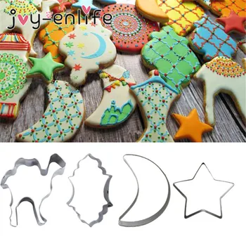 

Ramadan Decoration Cookie Cutters EID MUBARAK Mosques Camel Moon Star Biscuit Cut Mold Ramadan Kareem Islamic Cake Baking Tool