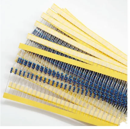 1/6w 1/8w 0.125w 1% Metal film Resistor 1R~1M 0 2.2R 10R 22R 47R 51R 100R 150R 470R 1K 4.7K 10K 47K 1 2.2 10 22 47 51 100 100pcs