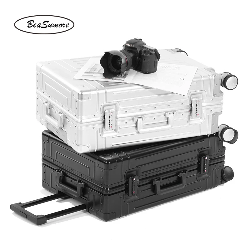 BeaSumore 100% чемодан из алюминиево-магниевого сплава Спиннер для багажа 29 дюймов