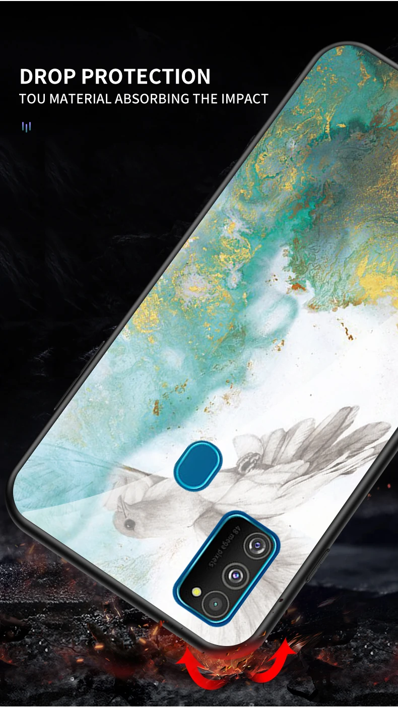 Стекло Мрамор чехол КРЫШКА ДЛЯ samsung Galaxy M30S A10S A20 A30 A40 A50 A60 A70 A80 A90 A7 s8 s9 s10 note 8 9 10 плюс Чехол