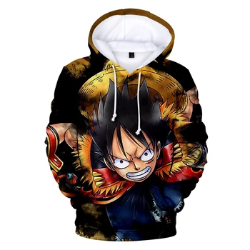 

2020 3D Anime One Piece Hoodies Men/Women Harajuku Casual One Piece Sweatshirts Fashion Pullover Teenage Hooded Tops