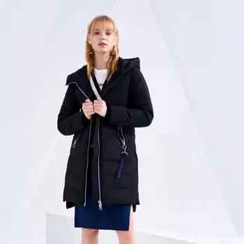 

BOSIDENG new winter duck down coat hooded long down jacket women thicken outwear water restant high quality B80141514DS