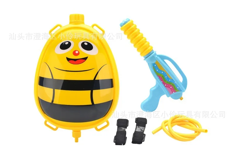 Летняя игрушка для игры на пляже с водой, игрушечный пистолет, мультяшный выдвижной напорный рюкзак, водяной пистолет, детская игрушка