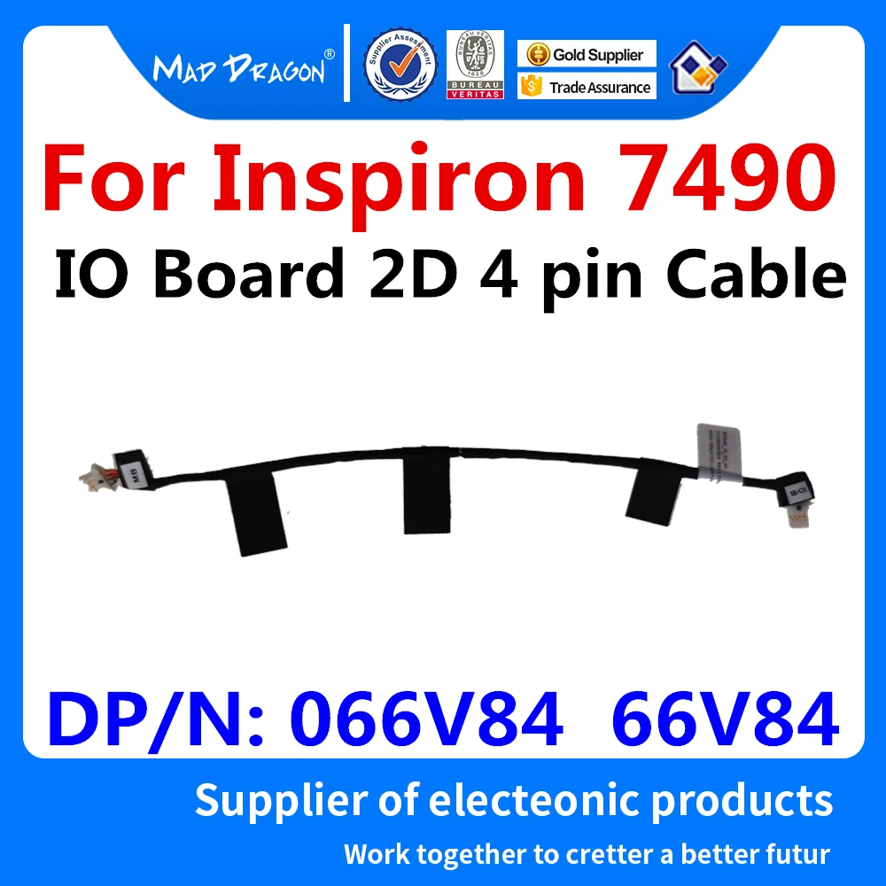 

Новый оригинальный кабель IO платы для ноутбука Dell Inspiron 7490 EDW40 IO Плата 2D 4-контактный кабель 066V84 66V84 DC02003KE00