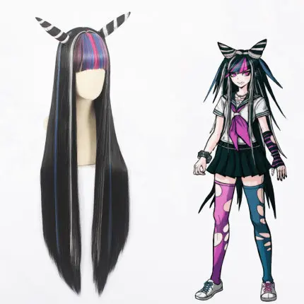 wigs Супер DanganRonpa Ibuki Mioda Косплей Dangan костюм Ronpa на заказ - Цвет: wigs