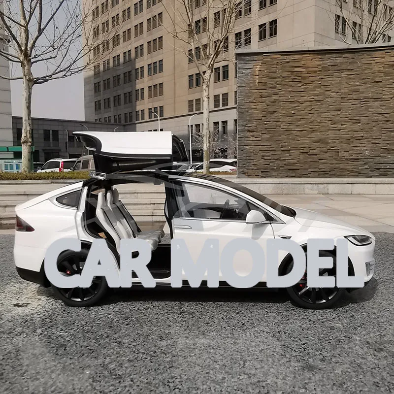 Масштаб 1:18 игрушечные автомобили TESLA модель X Детские оригинальные