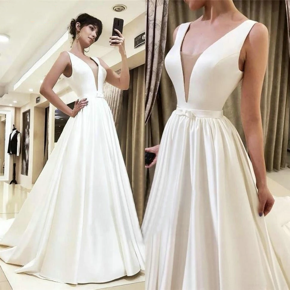 Modest-A-Line-Wedding-Dresses-Lace-Appliqued-Berta-Sweep-Train-Boho-Wedding-Dress-Sleeveless-Bridal-Gowns