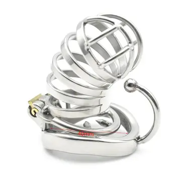 

Ergonomic Stainless Steel Stealth Lock Male Chastity Device Cock Cage Fetish Virginity Penis Lock Cock Ring Chastity Belt