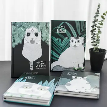 

Cat Cover Round Back Notebook Cute Creative Student Notepad Cross Blank Page Hand Book Paper Diary Planner School Supplies Gift