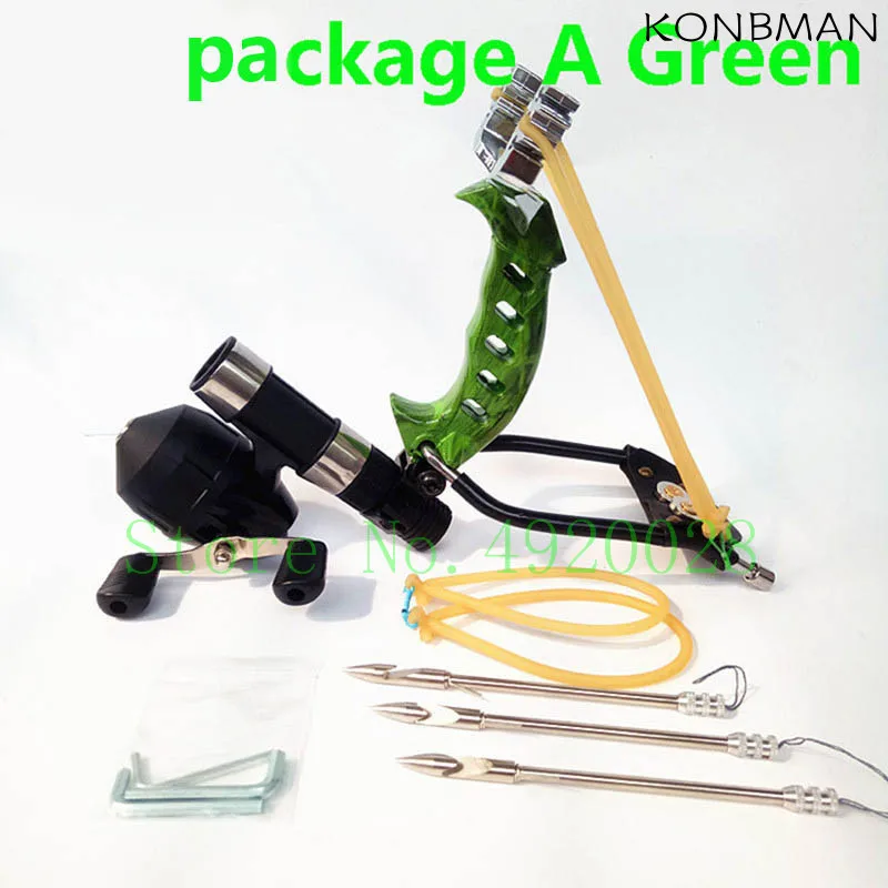 

Powerful Slingshot Rubber Bands Folding Wrist Slingshot with Fishing Reel Black Hunting Slingshot For Outdoor Hunting Tools
