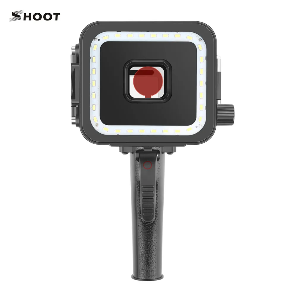 

SHOOT LED Video Light Diving Light Handheld camera flash Lamp Underwater 40m with Red Filter for GoPro Hero 7 6 5 Black