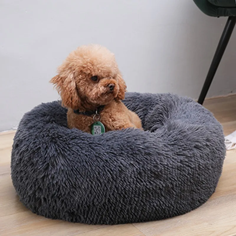 Dog Bed Pet Kennel Round Long Plush Super Soft Sleeping Bed Lounger Cat House Winter Warm Sofa Basket For Small Medium Large Dog Dog Bed Pet Kennel Round Long Plush Super Soft Sleeping Bed Lounger Cat House Winter Warm Sofa Basket For Small Medium Large Dog