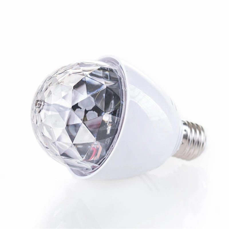20 шт. AC85-265V 3W E27 диско шар светильник RGB Вращающийся стробоскоп вечерние лампы сценический светильник s для семьи день рождения фестиваль украшения