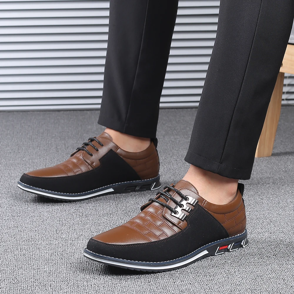 Обувь для мужчин; удобные повседневные мужские модельные туфли из натуральной кожи в деловом стиле