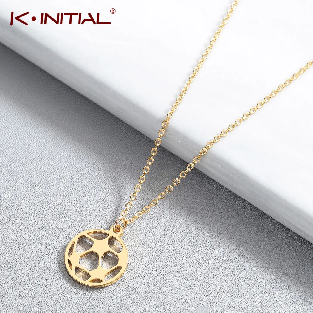 Kinitial из нержавеющей стали спортивный футбольный кулон ожерелье для подростков