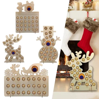 

Advent Calendar Chocolate Holder Countdown Calendars For Christmas Table Decoration Wooden DIY personality