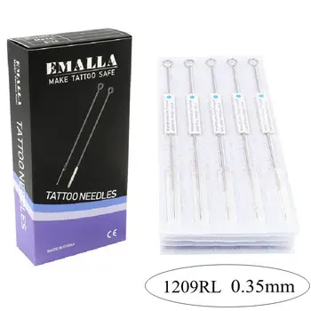 

50PCS 1209RL Tattoo Needles Premium Round Tattoo Supplies micro Needles Sterilized Stainless Steel For Tattoo Free Shipping