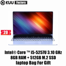 KUU K1 15.6Inch For Intel i5-5257U 3.10GHz Gaming laptop 512GB SSD FHD Screen Keyboard Backlight Fingerprint Unlock Notebook