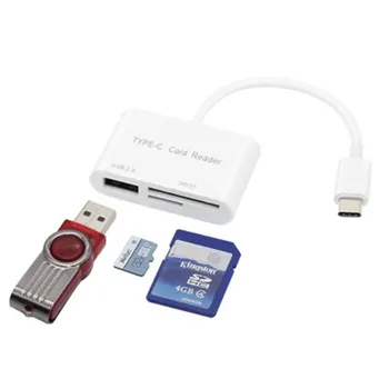 

3-in-1 USB 3.1 to TF/SD/U-disk Memory Expansion Adapter Data Type C To SD Card Reader OTG USB Cable Micro SD/TF Card Reader