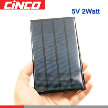 

Solar Cells 5 V 2 Watts poly Li-ion Battery charger Power Bank voltage LED lamp Solar Panel 5 VDC