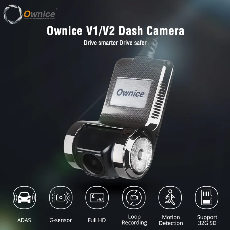 Ownice V1 V2 Mini ADAS Автомобильный видеорегистратор камера для приборной панели Full HD720P с