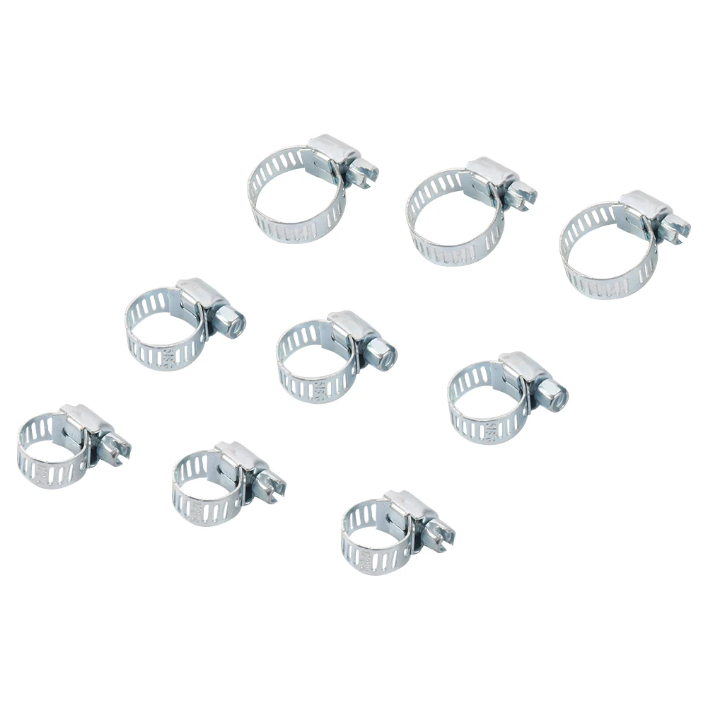 

20pcs Iron Drive Hose Clamp 1/2" 5/8" 3/4" Pipe Connection Fastening Clips Adjustable Tube Line Fixed Fasterner Buckles