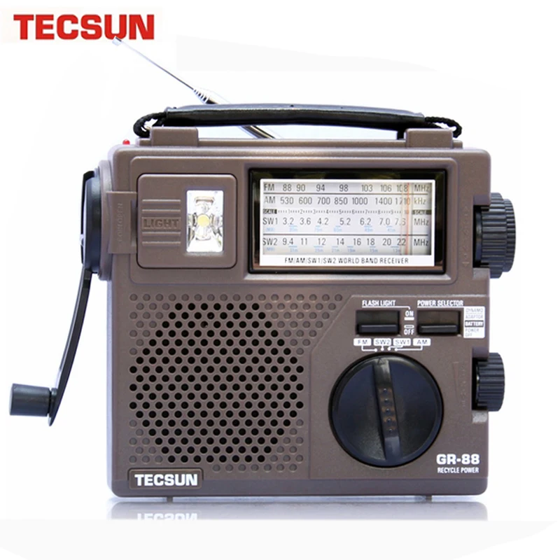 Gastos de envío alias Aeródromo Tecsun Gr-88 Gr-88p Digital Radio Receiver Emergency Light Radio Dynamo  Radio With Built-in Speaker Manual Hand Power - Radio - AliExpress