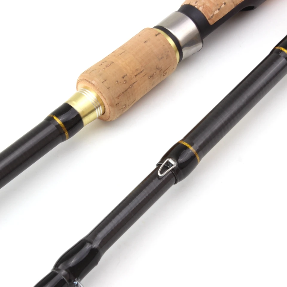 1,8 м-2,7 м спиннинговые удочки с деревянной ручкой, карбоновая удочка, рыболовные снасти, спиннинги телескопическая удочка