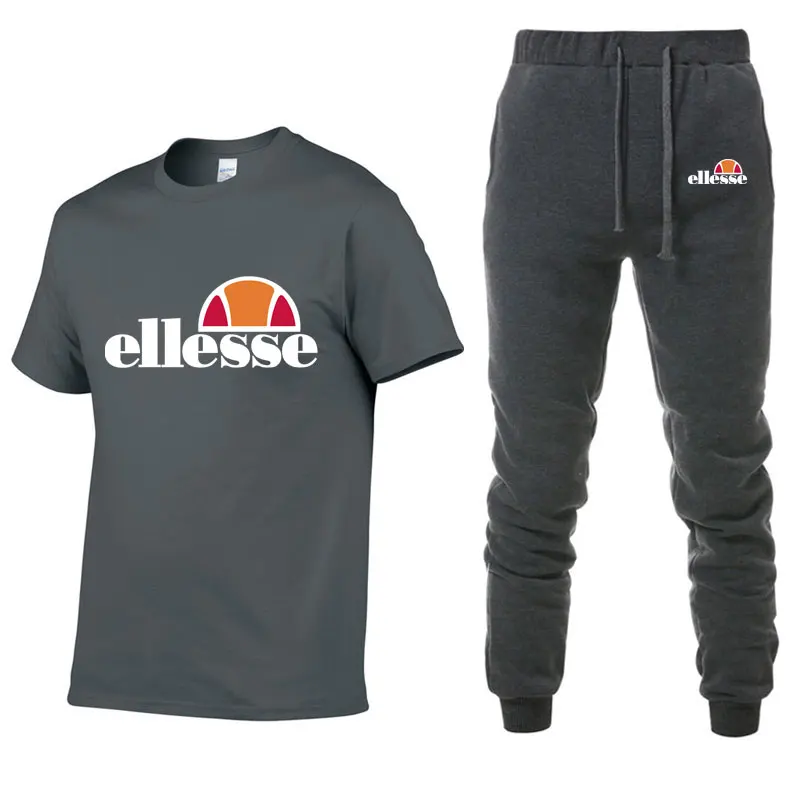 

Men's Sets T Shirts+pants Two Pieces Sets Casual Tracksuit Men/Women New Fashion printing suits sportwear Gyms Fitness trousers